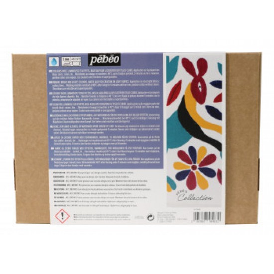 Pebeo Setacolor Light  Fabric Painting Set 10 x 45ml & Accessories 758483
